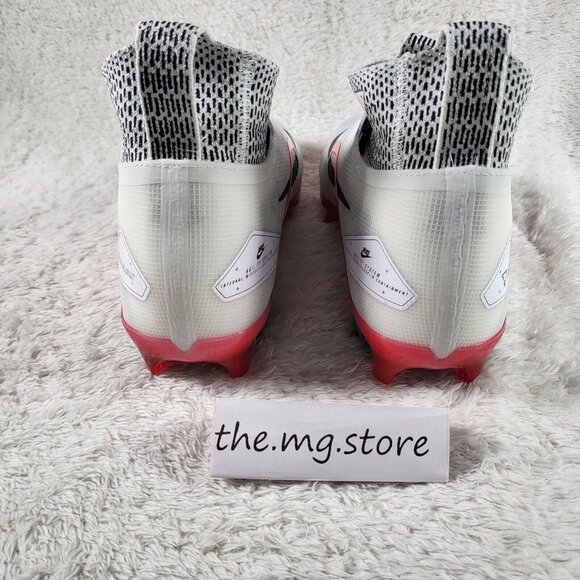 Nike Alpha Menace Elite 3 White/Red Mens Sz 8.5 Football Cleats CT6648-103 - Picture 5 of 7